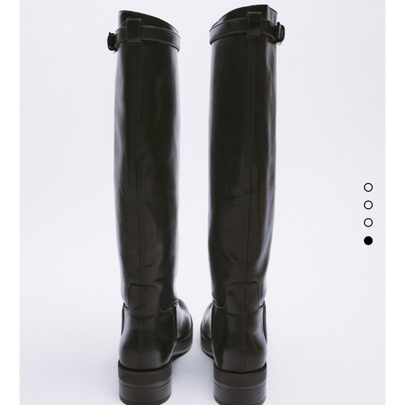 Zara women’s black long riding boots - Picture 4 of 9